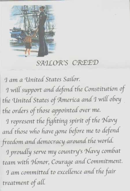 navy sailor%27s creed