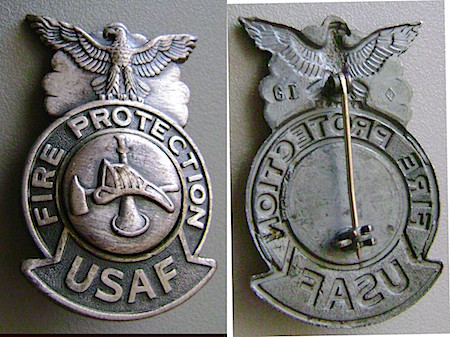 USAF Fire Protection Badge sob obs $20.00