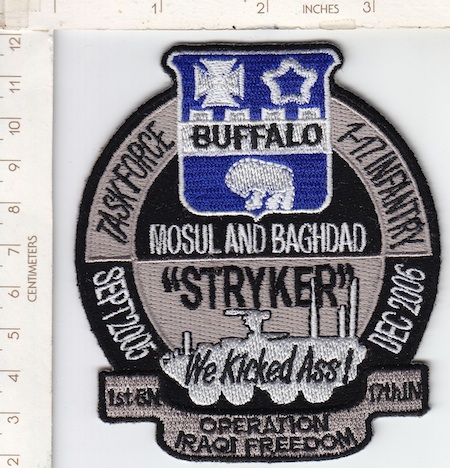 1s Bn 17th Inf Stryker TASK FORCE OIF ce ns $5.49