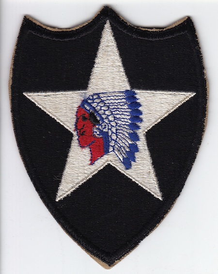 WW2-2nd Infantry Div. smiling Indian CE NS $20.00