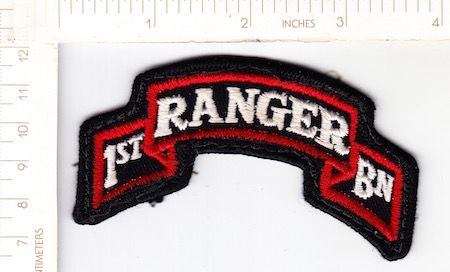 1st Ranger Bn scroll me rfu $2.50
