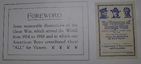 Illustrated Memoir of the World War pb forward