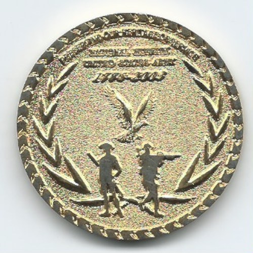 Army Challenge Coin Army Museum (reverse)