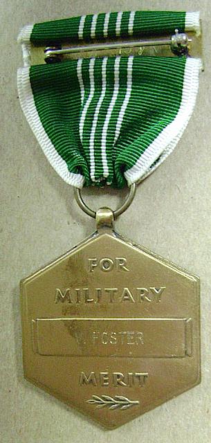 Army Merit medal -NAMED- pb $15.00