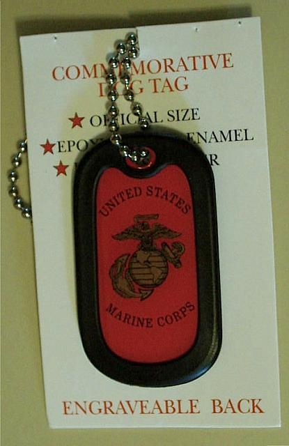 Commemorative dog tag Marines emblem $4.99