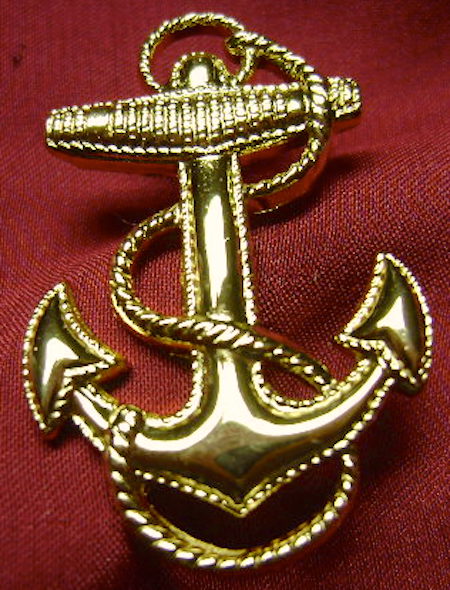 USN  Petty Officer Collar Insignia cb $7.00