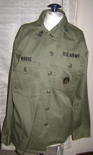 U.S. Army OD shirt direct embroider  $20.00