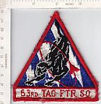 63rd TAC FTR SQ triangle ce ns $4.00