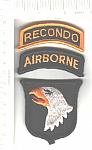 101st Infantry Div +abn+recondo tabs me ns $8.00