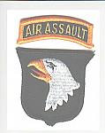 101st Infantry Div +air assault tabs me ns   $4.99