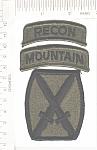 10th Infantry Div+MOUNTAIN+RECON tab RFU SOLD