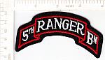 5th Ranger Bn scroll (gauze backing) ce ns $6.00
