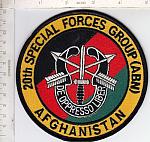 20th Special Forces AFGHANISTAN me ns $6.00
