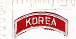 Army KOREA tab (red & white border) ce ns $5.00