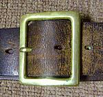 WW2 brown leather belt with brass buckle used pic #2. $40.00