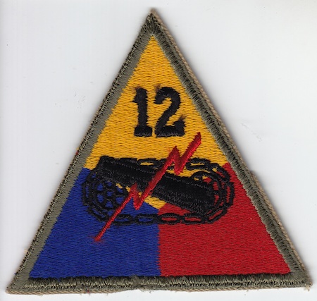 12th Armor Div ce ns $5.00