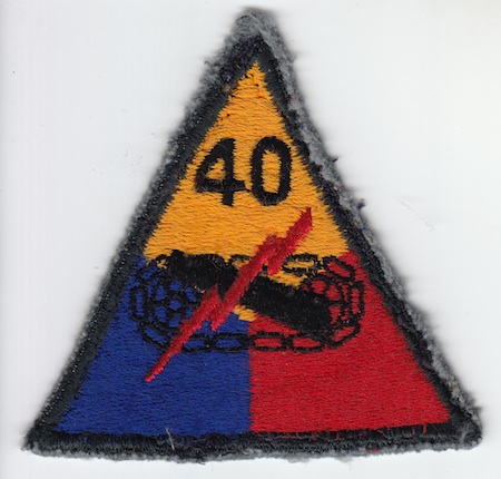 40th Armor Div age ce rfu $4.00