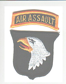 101st Infantry Div +air assault tabs me ns   $4.99