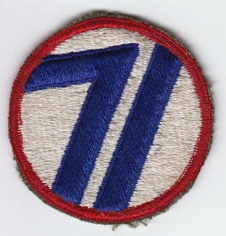 71st Infantry Div WW2 ce ns $5.00