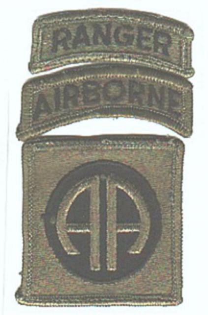 82nd Infantry Div sub me rfu+AIRBORNE+RANGER tab SOLD