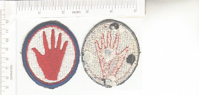 92nd Infantry Div ce ns Red Hand SOLD