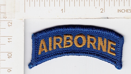 Army Airborne tab TEAL me,ns, $10.00