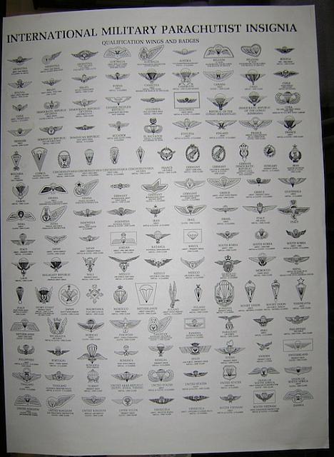 International Airborne Wings ID poster 132 images $5.00