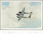 WW2 P-38 Lightning card of original painting $8.99