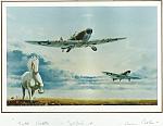 WW2 Spitfire Photo of original painting $8.99